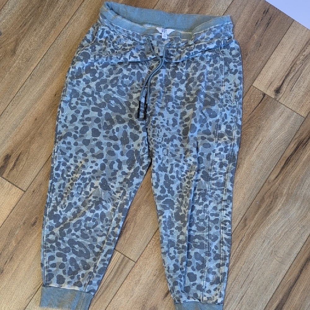 JoyLab Blue and Gray Track Pants with Cropped Length